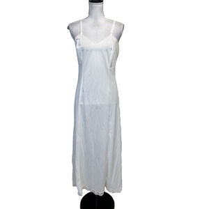 Vintage Snowdon Full Slip Nightgown Neglige size 36 White Ivory Bridal Wedding